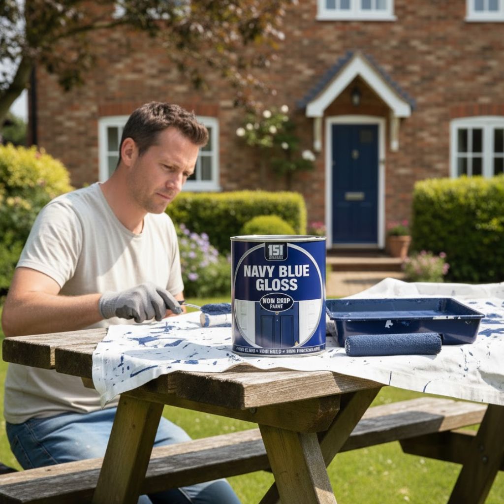 Navy Blue Gloss Non-Drip Paint 300ml High Gloss