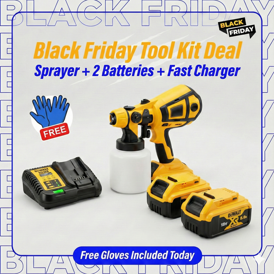 Black Friday Dewalt Pro Paint Sprayer + Battery Power Bundle & Accessories