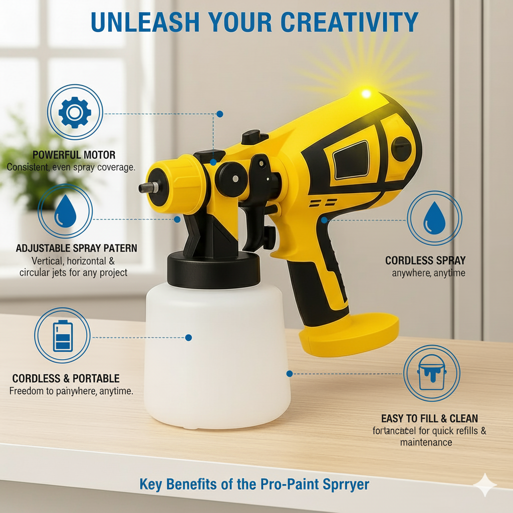 DeWalt 18V Cordless Paint Sprayer – Lightweight, High-Precision HVLP